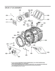Drum & Tub Assy parts for Lg Washer WM3500CW/01 from AppliancePartsPros.com