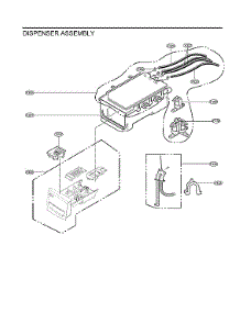Dispenser Assy parts for Lg Washer WM3500CW/01 from AppliancePartsPros.com