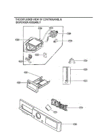 Control Panel & Dispenser Assy parts for Lg Washer WM3555HWA/00 from AppliancePartsPros.com