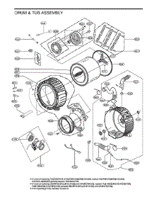 Drum & Tub Assy parts for Lg Washer WM3600HWA/00 from AppliancePartsPros.com