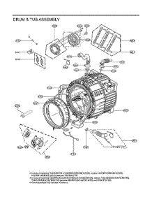 Drum / Tub Assy parts for Lg Washer WM3700HVA/01 from AppliancePartsPros.com