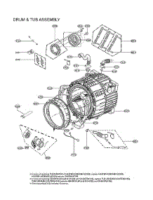 Drum & Tub Assy parts for Lg Washer WM3700HWA/02 from AppliancePartsPros.com