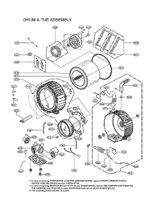 Drum & Tub Assy parts for Lg Washer WM3770HVA/01 from AppliancePartsPros.com