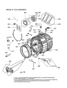 Drum & Tub Assy parts for Lg Washer WM4000HBA/00 from AppliancePartsPros.com