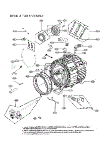 Drum & Tub Assy parts for Lg Washer WM4000HWA/00 from AppliancePartsPros.com