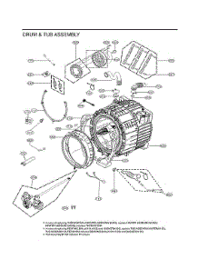 Drum & Tub Assy parts for Lg Washer WM4000HWA/01 from AppliancePartsPros.com