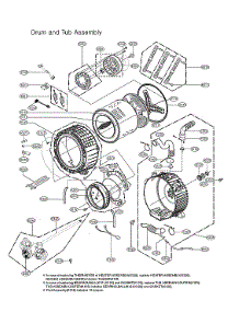Drum & Tub Assy parts for Lg Washer WM8900HBA/00 from AppliancePartsPros.com