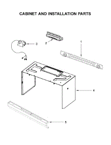 Cabinet And Installation Parts parts for Whirlpool Microwave/Hood Combo WMH31017HB6 from AppliancePartsPros.com