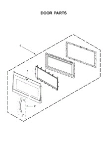 Door Parts parts for Whirlpool Microwave/Hood Combo WMH31017HS3 from AppliancePartsPros.com