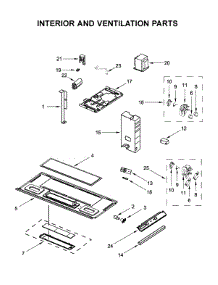 Interior And Ventilation Parts parts for Whirlpool Microwave/Hood Combo WMH31017HW3 from AppliancePartsPros.com