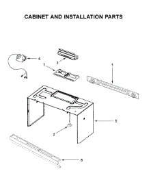 Cabinet And Installation Parts parts for Whirlpool Microwave/Hood Combo WMH31017HW3 from AppliancePartsPros.com