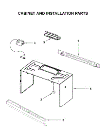Cabinet And Installation Parts parts for Whirlpool Microwave/Hood Combo WMH31017HW5 from AppliancePartsPros.com