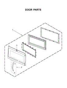 Door Parts parts for Whirlpool Microwave/Hood Combo WMH31017HW6 from AppliancePartsPros.com