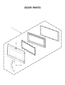 Door Parts parts for Whirlpool Microwave/Hood Combo WMH31017HZ4 from AppliancePartsPros.com