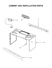 Cabinet And Installation Parts parts for Whirlpool Microwave/Hood Combo WMH31017HZ5 from AppliancePartsPros.com