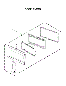 Door Parts parts for Whirlpool Microwave/Hood Combo WMH31017HZ6 from AppliancePartsPros.com
