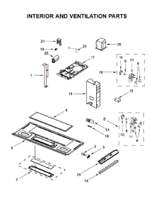 Interior And Ventilation Parts parts for Whirlpool Microwave/Hood Combo WMH31017HZ6 from AppliancePartsPros.com
