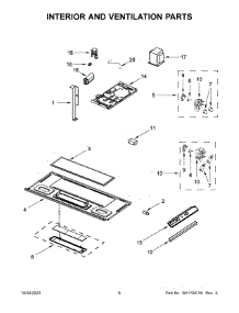 Interior And Ventilation Parts parts for Whirlpool Microwave/Hood Combo WMH32519HB07 from AppliancePartsPros.com