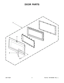 Door Parts parts for Whirlpool Microwave/Hood Combo WMH32519HT6 from AppliancePartsPros.com
