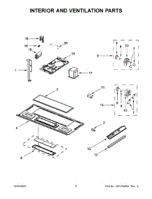 Interior And Ventilation Parts parts for Whirlpool Microwave/Hood Combo WMH32519HV09 from AppliancePartsPros.com