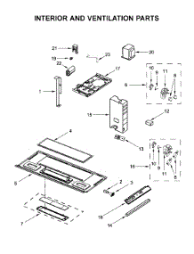Interior And Ventilation Parts parts for Whirlpool Microwave/Hood Combo WMH32519HV4 from AppliancePartsPros.com