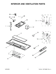 Interior And Ventilation Parts parts for Whirlpool Microwave/Hood Combo WMH32519HW08 from AppliancePartsPros.com