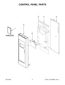 Control Panel Parts parts for Whirlpool Microwave/Hood Combo WMH32519HW6 from AppliancePartsPros.com