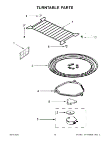 Turntable Parts parts for Whirlpool Microwave/Hood Combo WMH32519HZ7 from AppliancePartsPros.com
