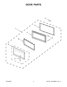 Door Parts parts for Whirlpool Microwave/Hood Combo WMH53521HB06 from AppliancePartsPros.com