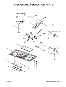 Interior And Ventilation Parts parts for Whirlpool Microwave/Hood Combo WMH53521HW06 from AppliancePartsPros.com
