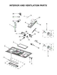Interior And Ventilation Parts parts for Whirlpool Microwave/Hood Combo WMH53521HW5 from AppliancePartsPros.com