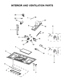 Interior And Ventilation Parts parts for Whirlpool Microwave/Hood Combo WMH54521HS4 from AppliancePartsPros.com