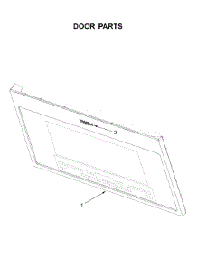 Door Parts parts for Whirlpool Microwave/Hood Combo WMH54521JZ0 from AppliancePartsPros.com