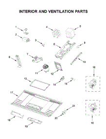 Interior And Ventilation Parts parts for Whirlpool Microwave/Hood Combo WMH54521JZ0 from AppliancePartsPros.com
