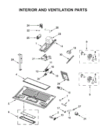 Interior And Ventilation Parts parts for Whirlpool Microwave/Hood Combo WMH75021HZ2 from AppliancePartsPros.com