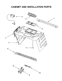 Cabinet And Installation Parts parts for Whirlpool Microwave/Hood Combo WMH78019HB3 from AppliancePartsPros.com