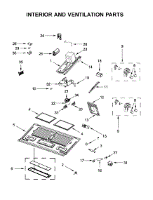 Interior And Ventilation Parts parts for Whirlpool Microwave/Hood Combo WMH78019HW4 from AppliancePartsPros.com