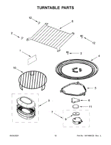 Turntable Parts parts for Whirlpool Microwave/Hood Combo WMH78019HW6 from AppliancePartsPros.com