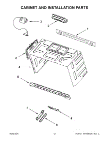 Cabinet And Installation Parts parts for Whirlpool Microwave/Hood Combo WMH78019HW6 from AppliancePartsPros.com
