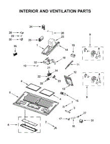 Interior And Ventilation Parts parts for Whirlpool Microwave/Hood Combo WMH78019HZ3 from AppliancePartsPros.com