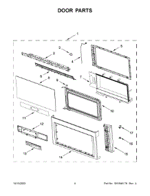 Door Parts parts for Whirlpool Microwave/Hood Combo WMH78519LB00 from AppliancePartsPros.com