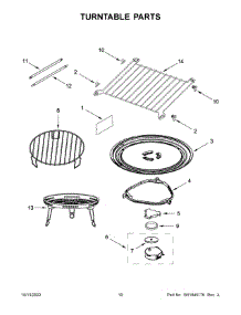 Turntable Parts parts for Whirlpool Microwave/Hood Combo WMH78519LW00 from AppliancePartsPros.com