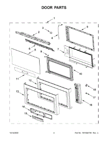Door Parts parts for Whirlpool Microwave/Hood Combo WMH78519LZ00 from AppliancePartsPros.com