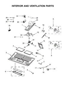 Interior And Ventilation Parts parts for Whirlpool Microwave/Hood Combo WMHA9019HN3 from AppliancePartsPros.com