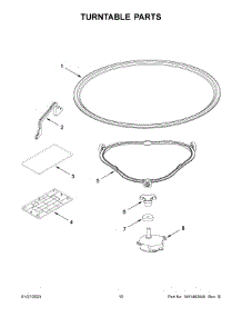 Turntable Parts parts for Whirlpool Microwave/Hood Combo WML35011KB0 from AppliancePartsPros.com