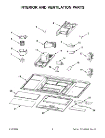Interior And Ventilation Parts parts for Whirlpool Microwave/Hood Combo WML35011KB00 from AppliancePartsPros.com