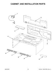 Cabinet And Installation Parts parts for Whirlpool Microwave/Hood Combo WML35011KW01 from AppliancePartsPros.com