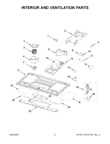 Interior And Ventilation Parts parts for Whirlpool Microwave/Hood Combo WML55011HS07 from AppliancePartsPros.com