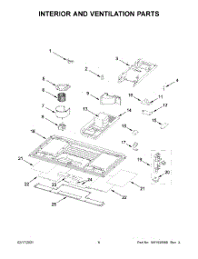 Interior And Ventilation Parts parts for Whirlpool Microwave/Hood Combo WML75011HB9 from AppliancePartsPros.com