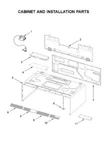 Cabinet And Installation Parts parts for Whirlpool Microwave/Hood Combo WML75011HW4 from AppliancePartsPros.com